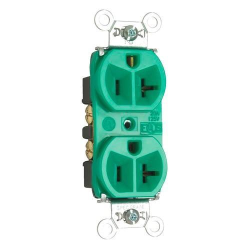 Pass & Seymour® 5362GN Straight Blade Receptacles