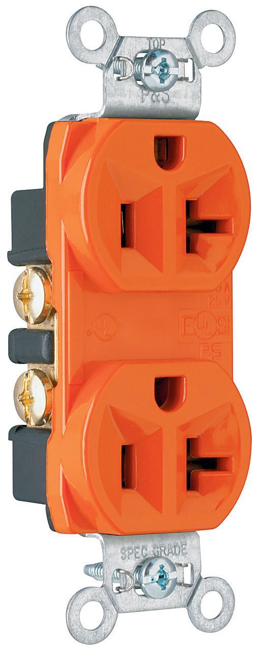 Pass & Seymour® 5362OR Straight Blade Receptacles