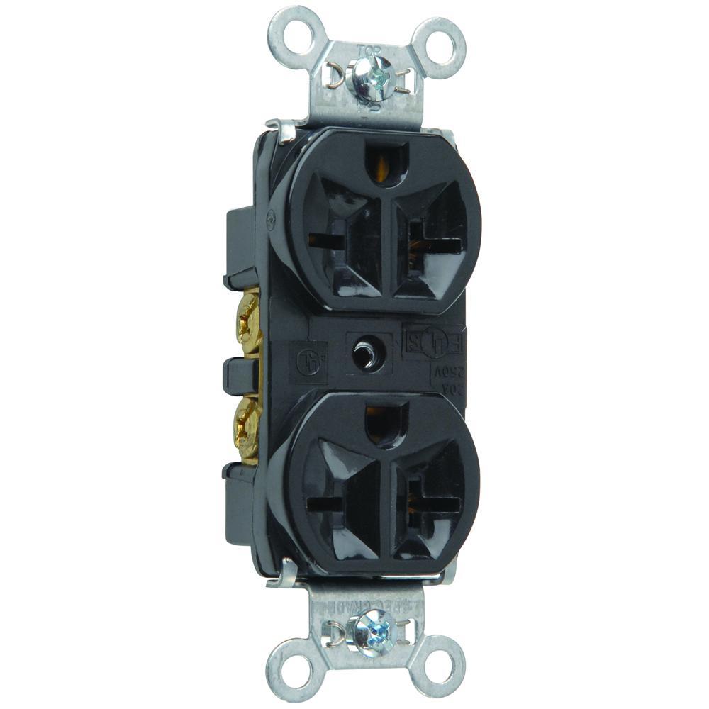 Pass & Seymour® 5862BK Straight Blade Receptacles