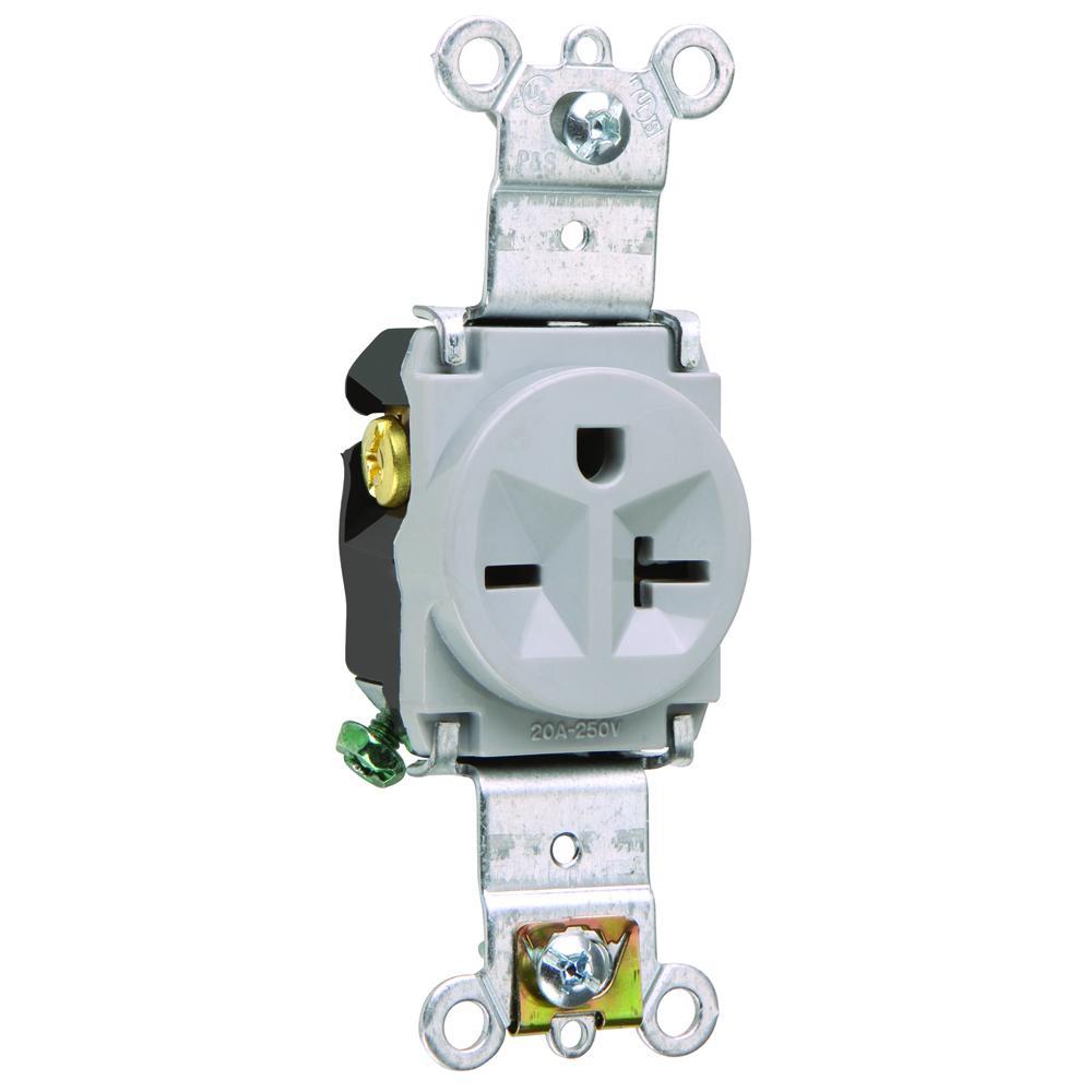 Pass & Seymour® 5871GRY Straight Blade Receptacles