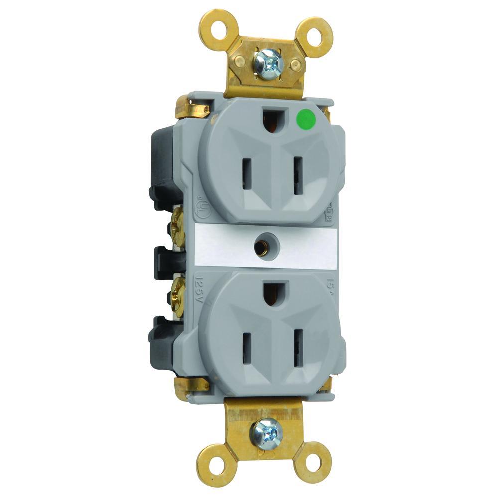 Pass & Seymour® 8200GRY Straight Blade Receptacles