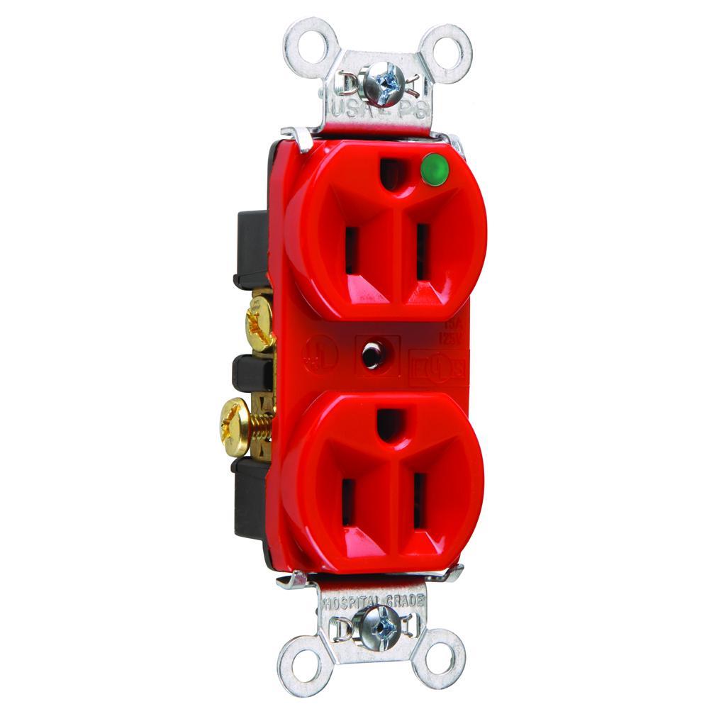 Pass & Seymour® 8200HRED Straight Blade Receptacles