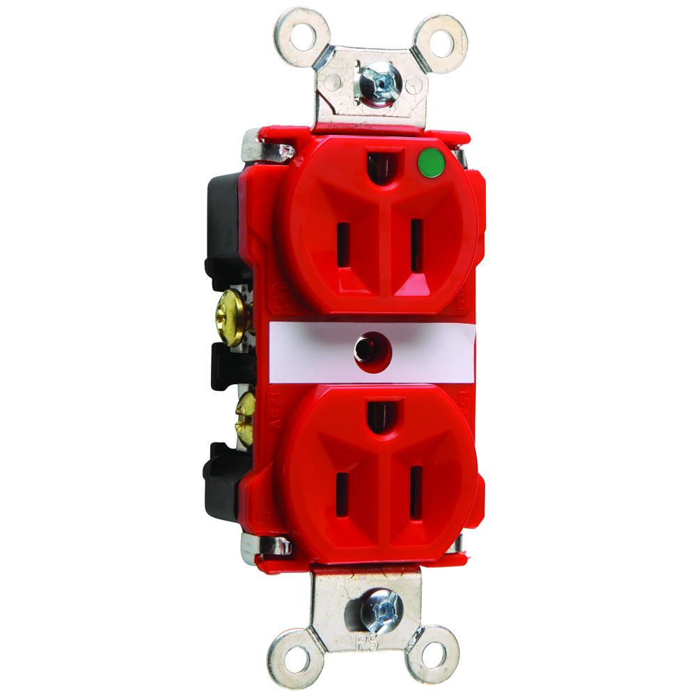 Pass & Seymour® 8200RED Straight Blade Receptacles