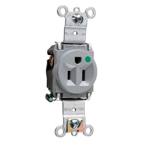 Pass & Seymour® 8201GRY Straight Blade Receptacles