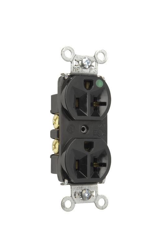 Pass & Seymour® 8300HBK Straight Blade Receptacles