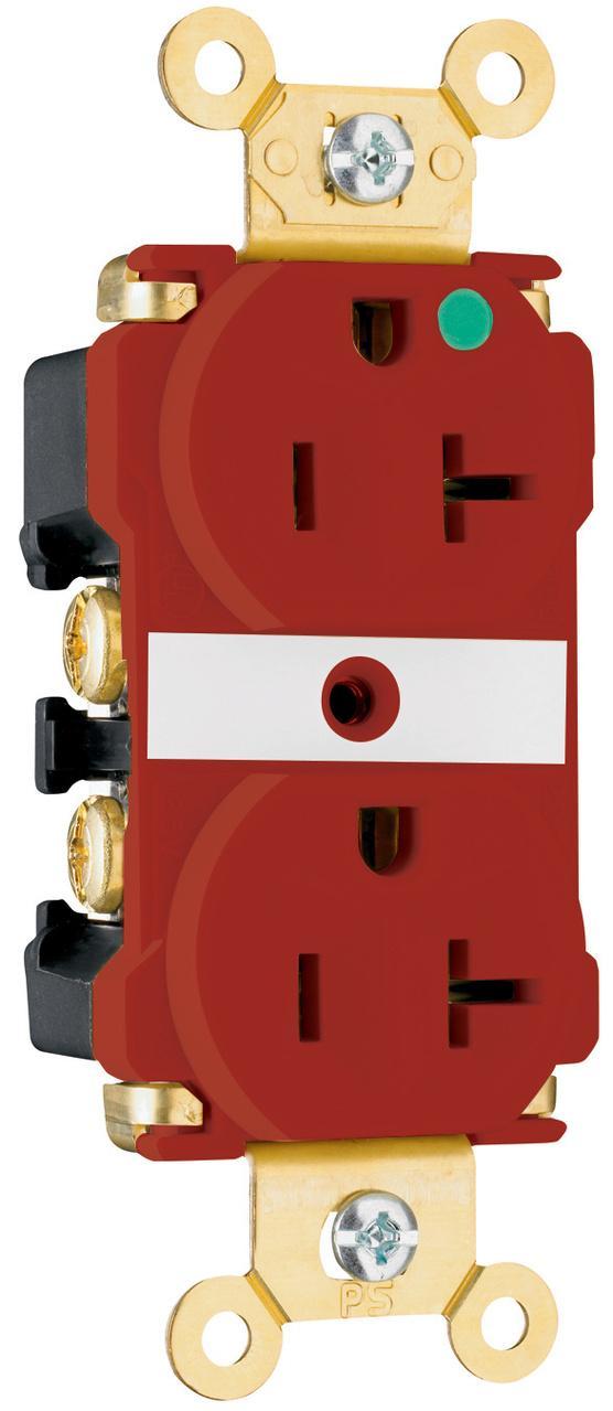 Pass & Seymour® 8300ILRED Straight Blade Receptacles