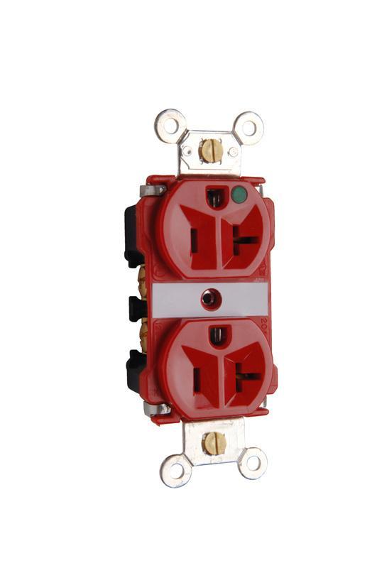Pass & Seymour® 8300REDMRI Straight Blade Receptacles