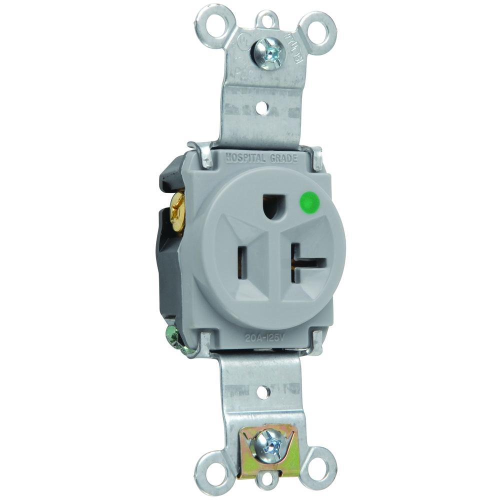 Pass & Seymour® 8301GRY Straight Blade Receptacles