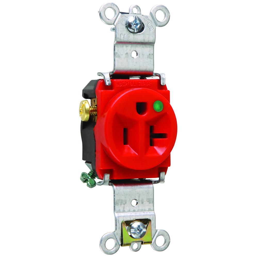 Pass & Seymour® 8301RED Straight Blade Receptacles