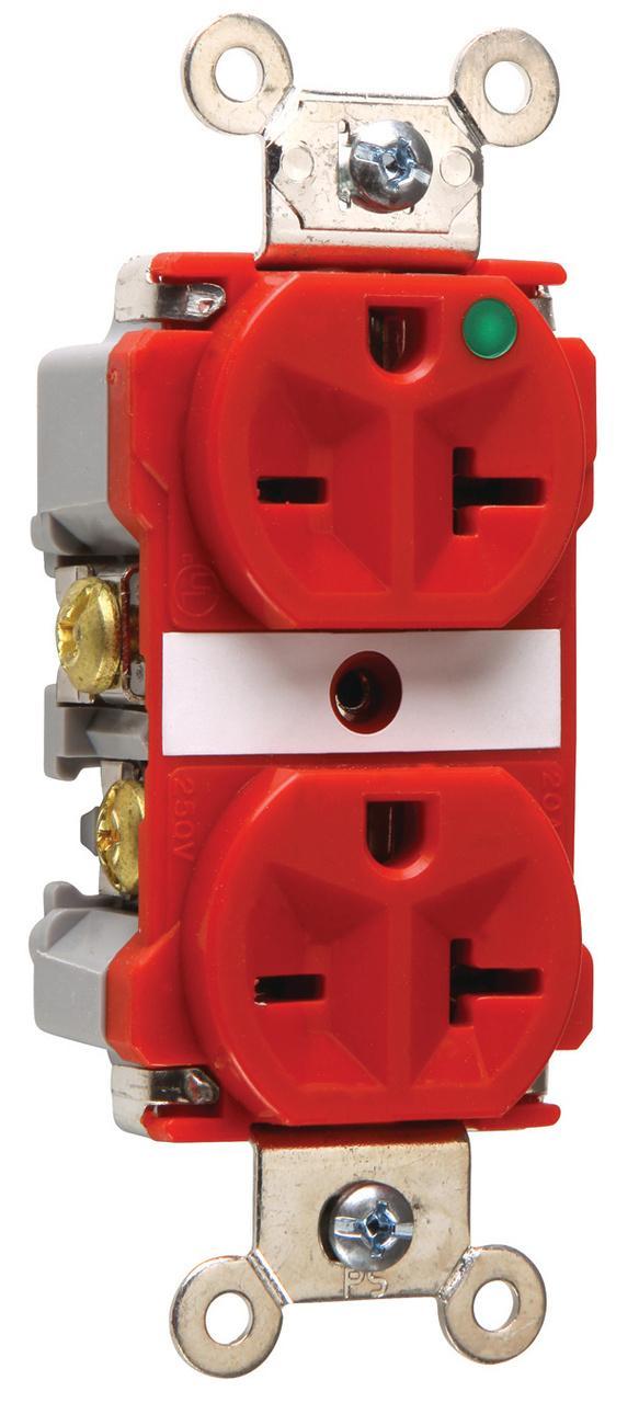 Pass & Seymour® 8800RED Straight Blade Receptacles