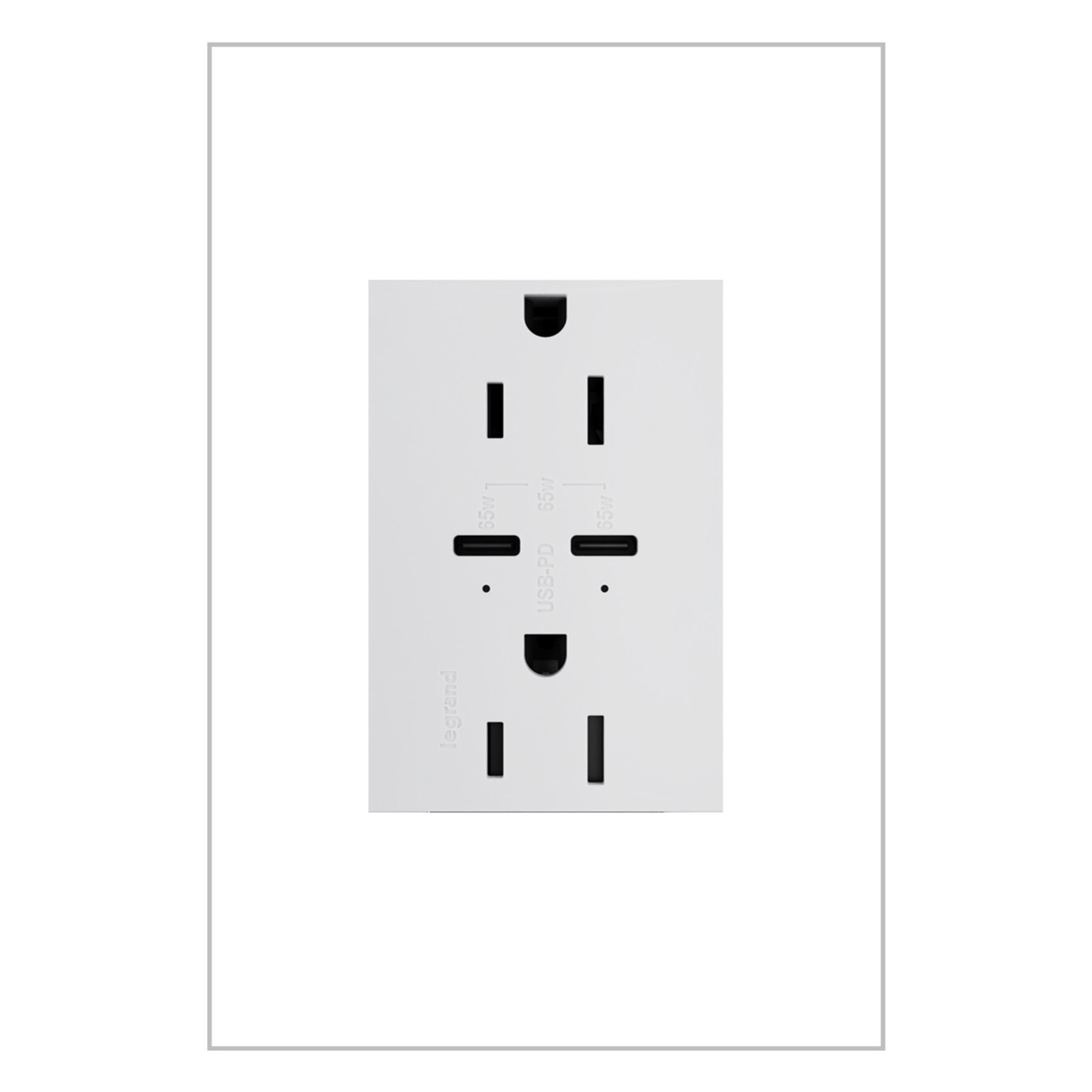 Pass & Seymour® ARTRUSB15PD65W4 Receptacles & USB Ports