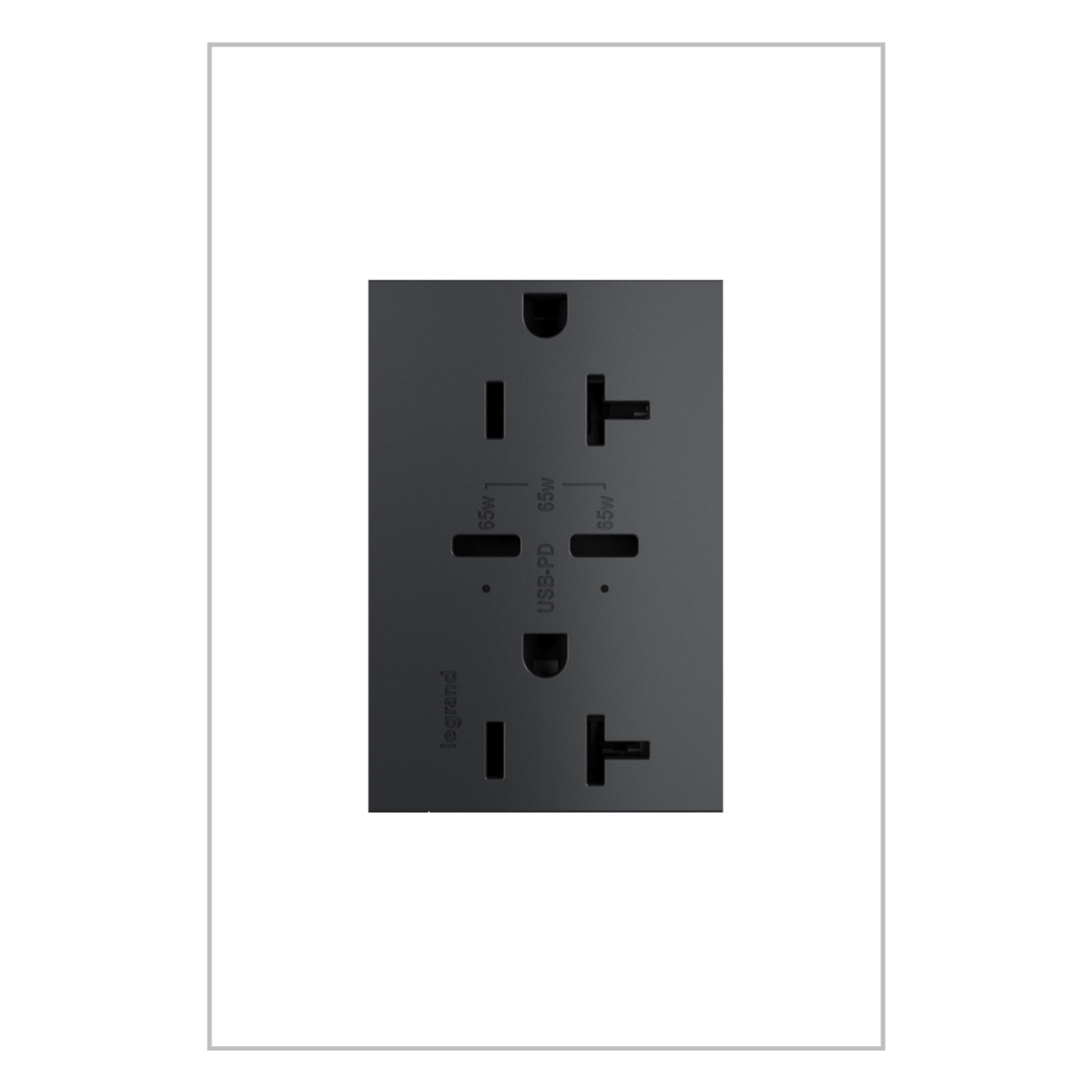 Pass & Seymour® ARTRUSB20PD65G4 Receptacles & USB Ports