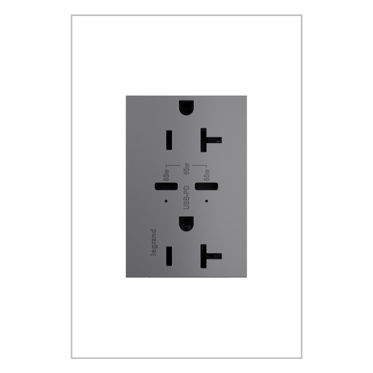 Pass & Seymour® ARTRUSB20PD65M4 Receptacles & USB Ports