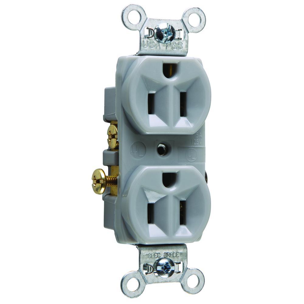 Pass & Seymour® CR15GRY Straight Blade Receptacles