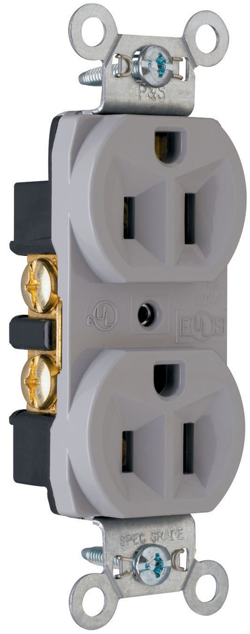 Pass & Seymour® CRB5262GRY Straight Blade Receptacles