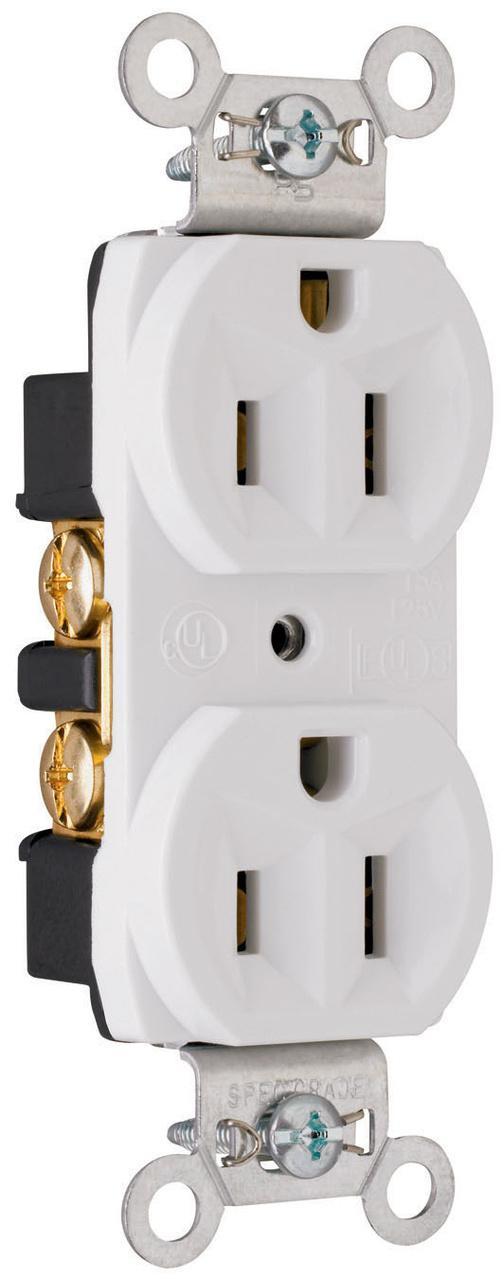 Pass & Seymour® CRB5262W Straight Blade Receptacles