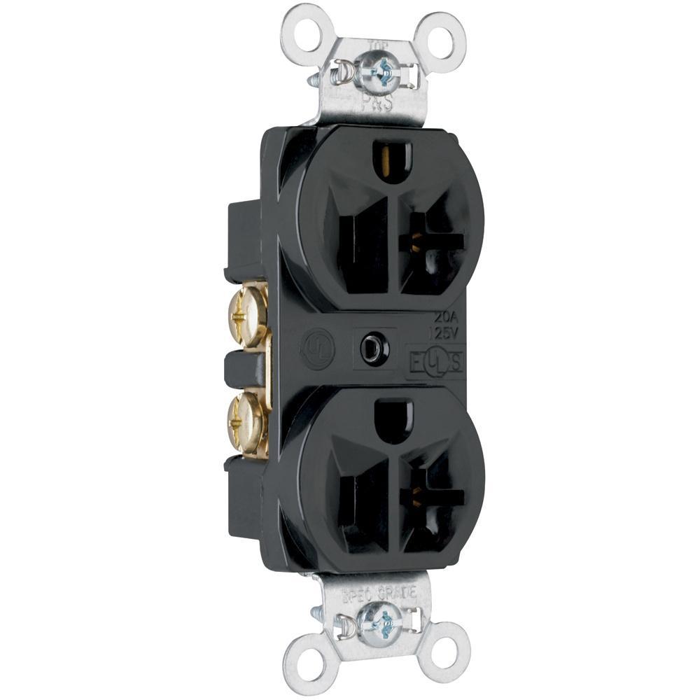 Pass & Seymour® CRB5362BK Straight Blade Receptacles