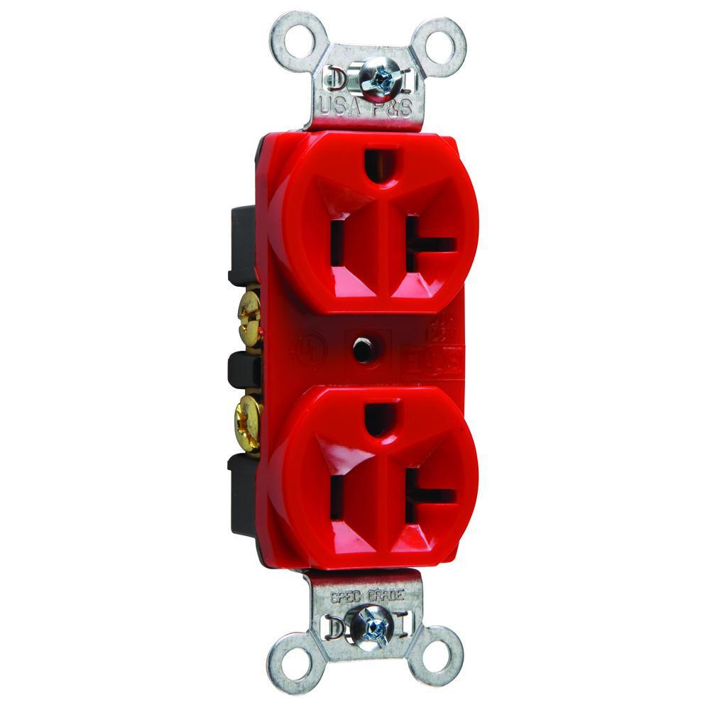 Pass & Seymour® CRB5362RED Straight Blade Receptacles