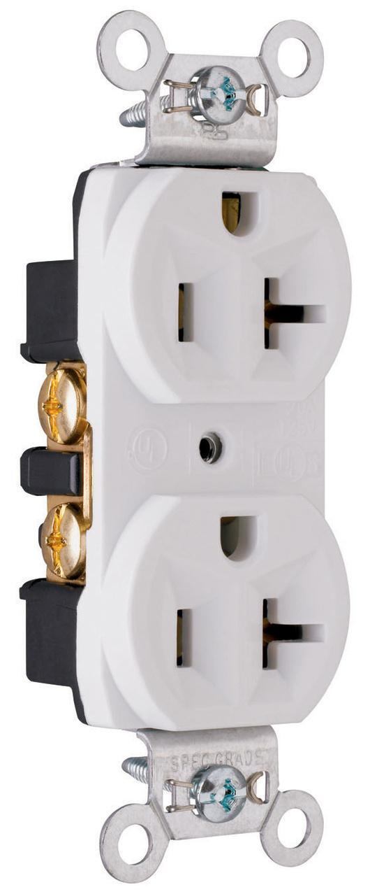 Pass & Seymour® CRB5362W Straight Blade Receptacles