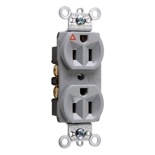 Pass & Seymour® IG5262GRY Straight Blade Receptacles