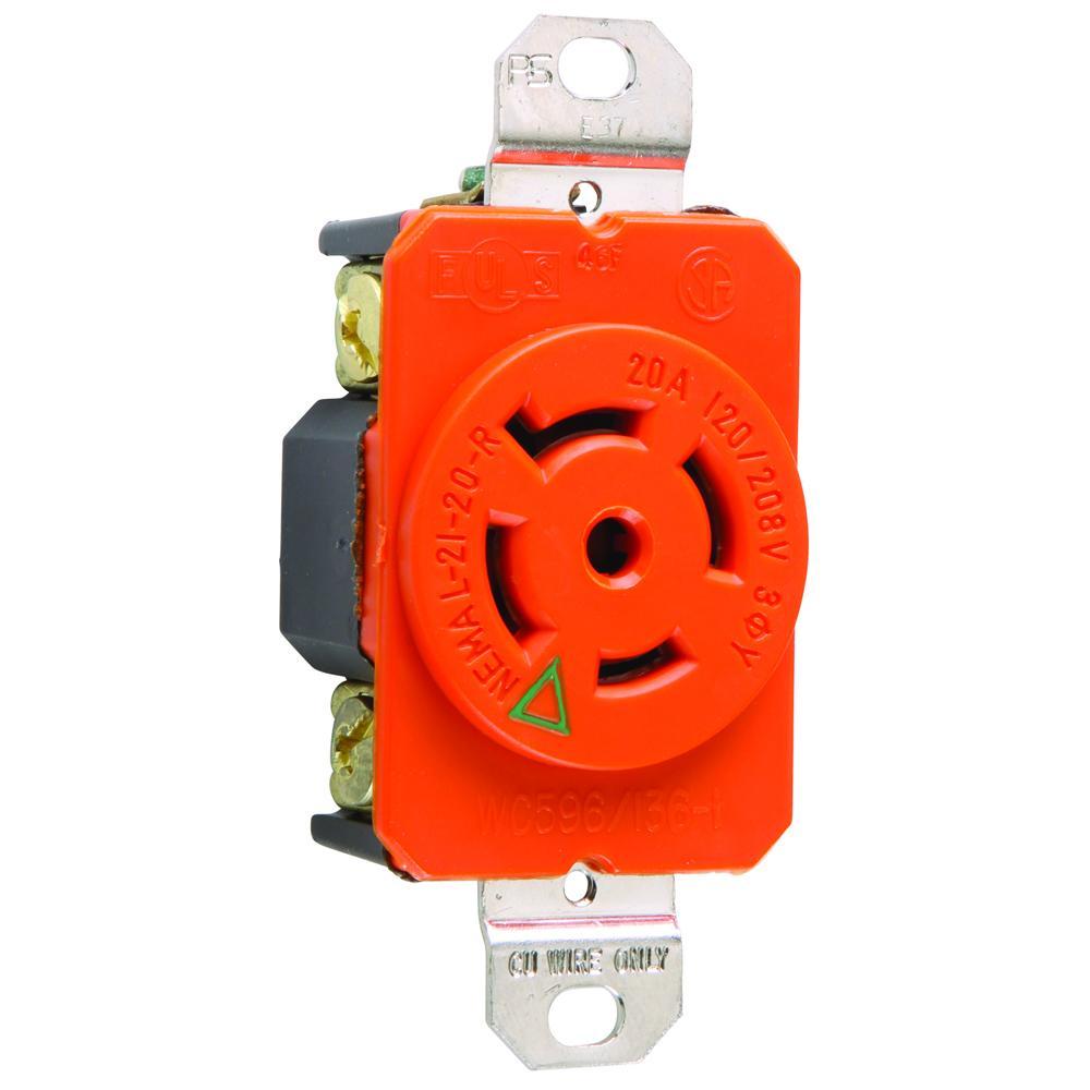 Pass & Seymour® IGL2120R Locking Receptacles