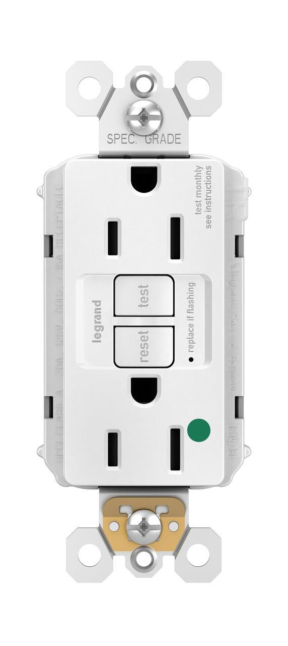 Pass & Seymour® PT1597HGTRW GFCI Receptacles
