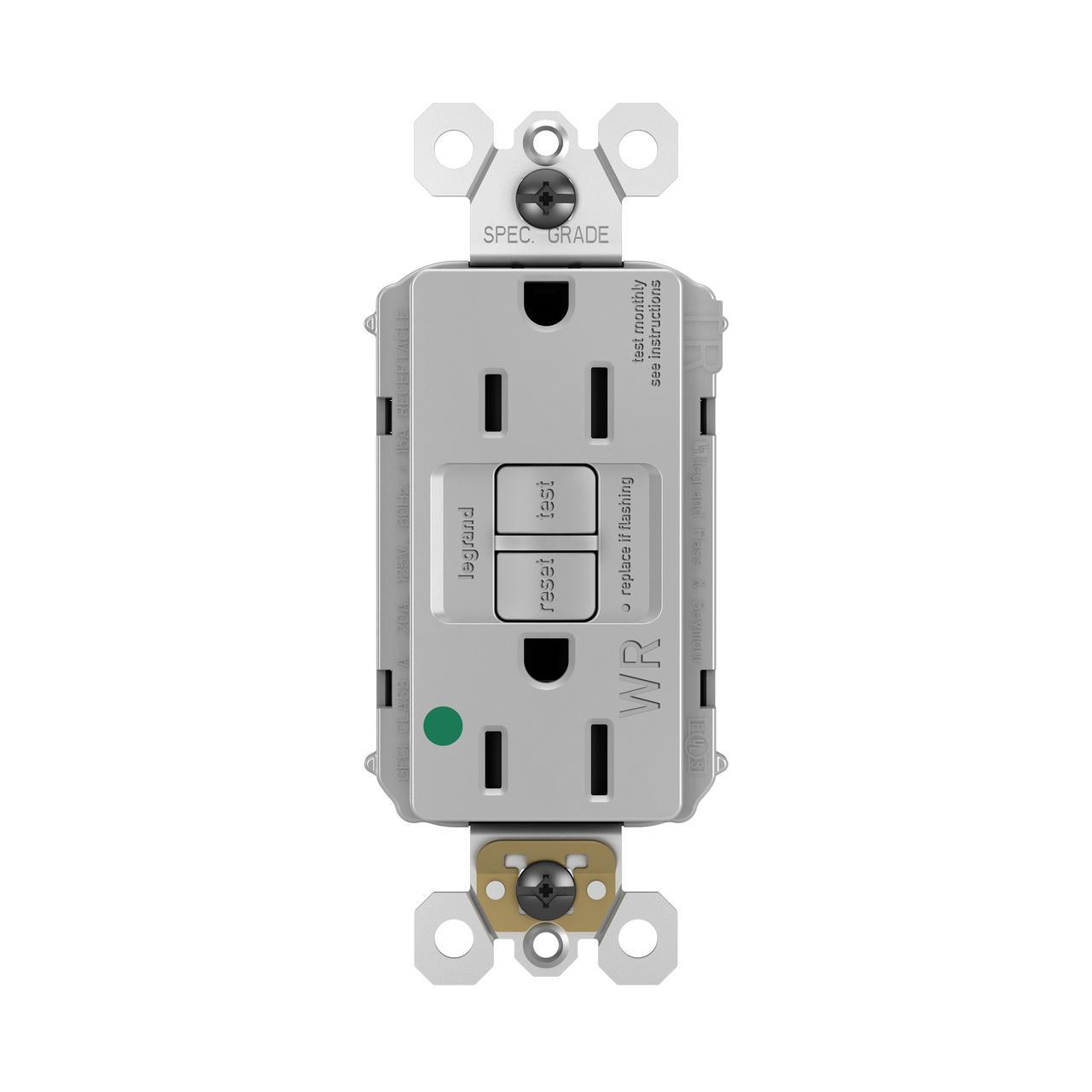 Pass & Seymour® PT1597HGTRWRGRY GFCI Receptacles