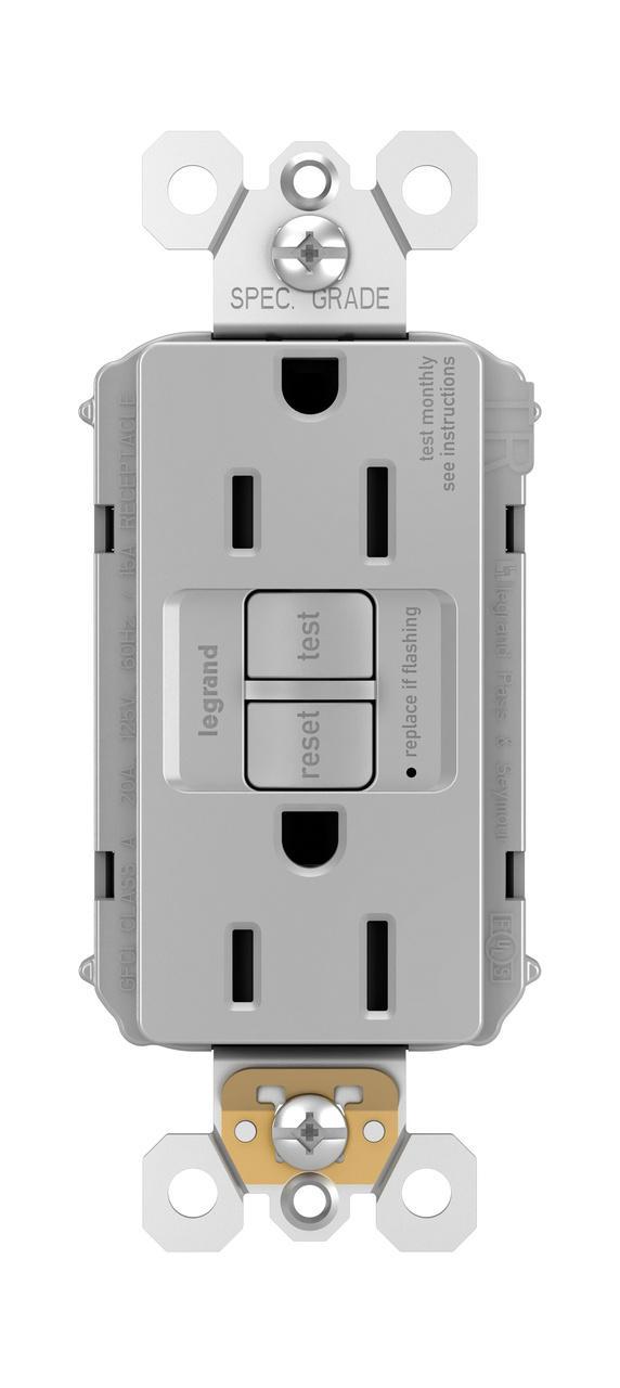 Pass & Seymour® PT1597TRGRY GFCI Receptacles