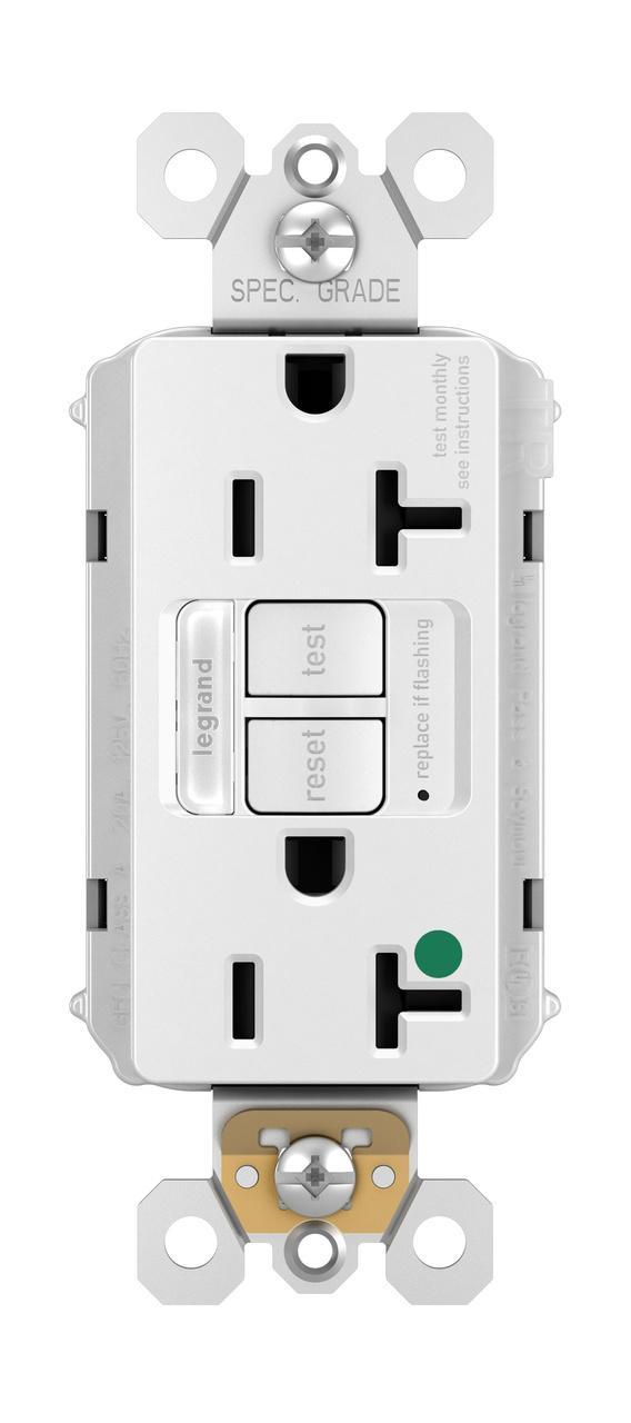 Pass & Seymour® PT2097HGNTLTRW GFCI Receptacles