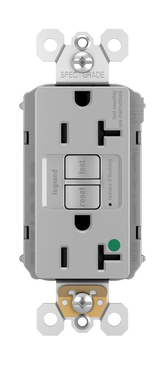 Pass & Seymour® PT2097HGTRGRY GFCI Receptacles