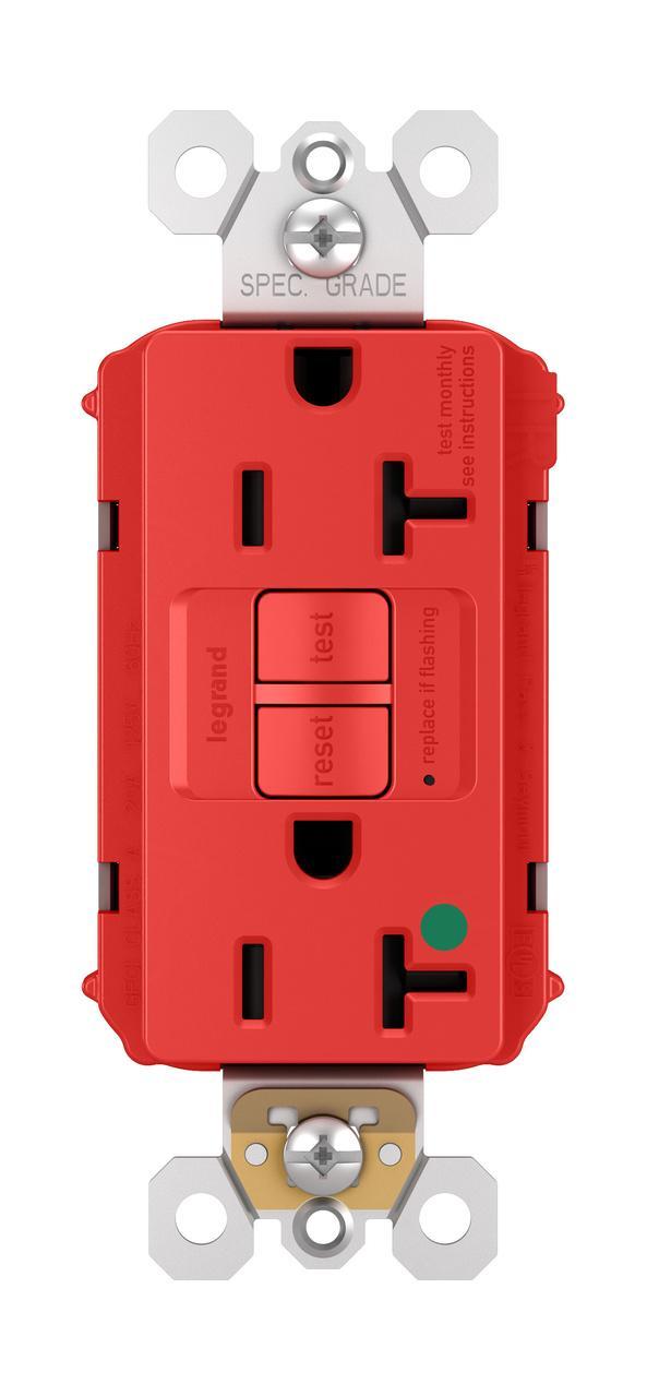 Pass & Seymour® PT2097HGTRRED GFCI Receptacles
