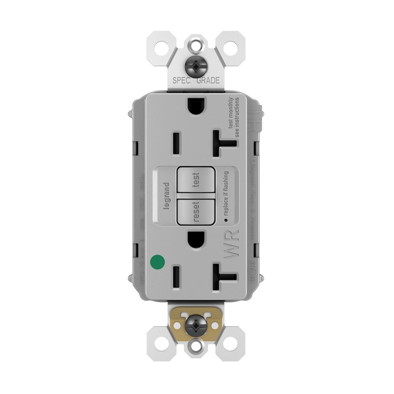 Pass & Seymour® PT2097HGTRWRGRY GFCI Receptacles
