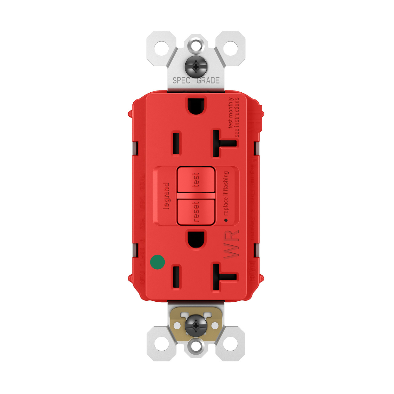 Pass & Seymour® PT2097HGTRWRRED GFCI Receptacles