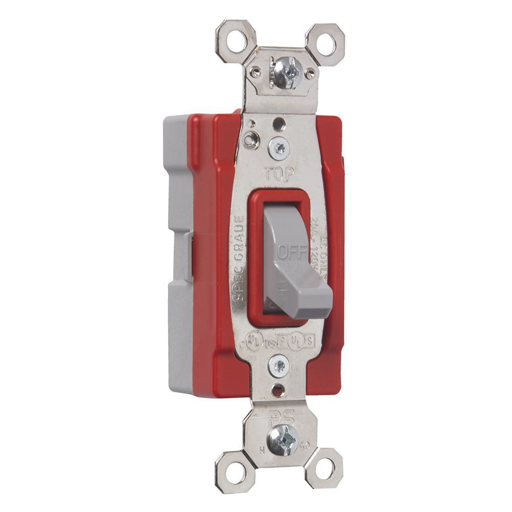 Pass & Seymour® PT20AC1GRY Toggle Switches
