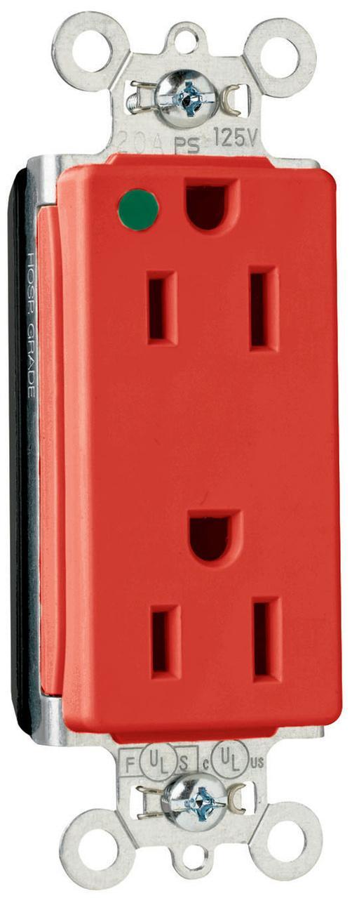 Pass & Seymour® PT26262HGRED Straight Blade Receptacles