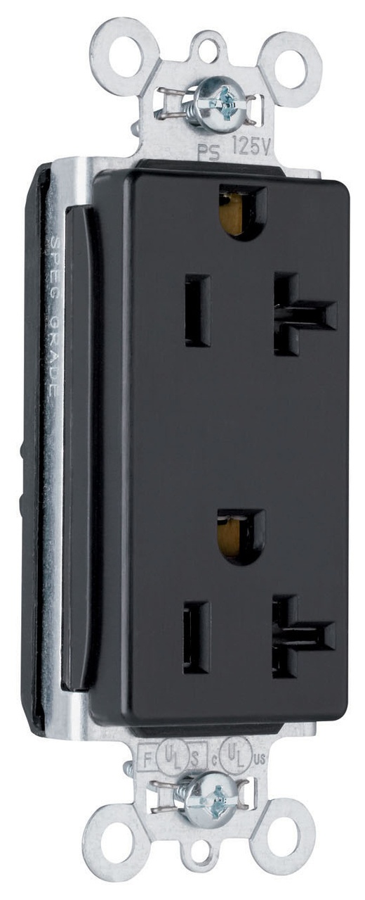 Pass & Seymour® PT26352BK Straight Blade Receptacles