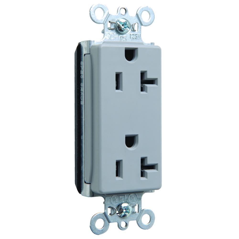 Pass & Seymour® PT26352GRY Straight Blade Receptacles