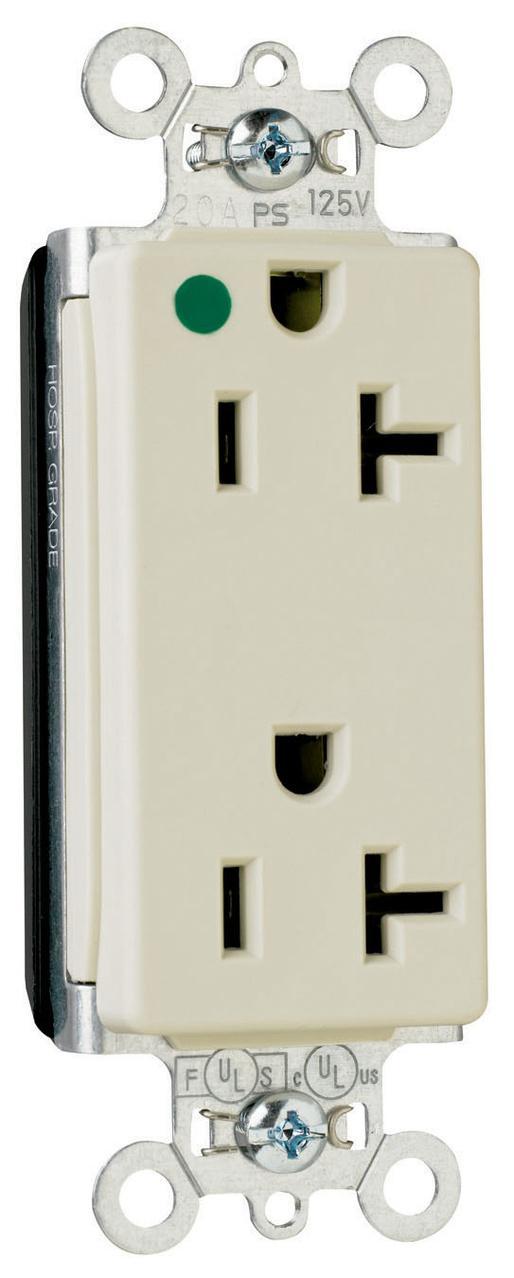 Pass & Seymour® PT26362HGGRY Straight Blade Receptacles