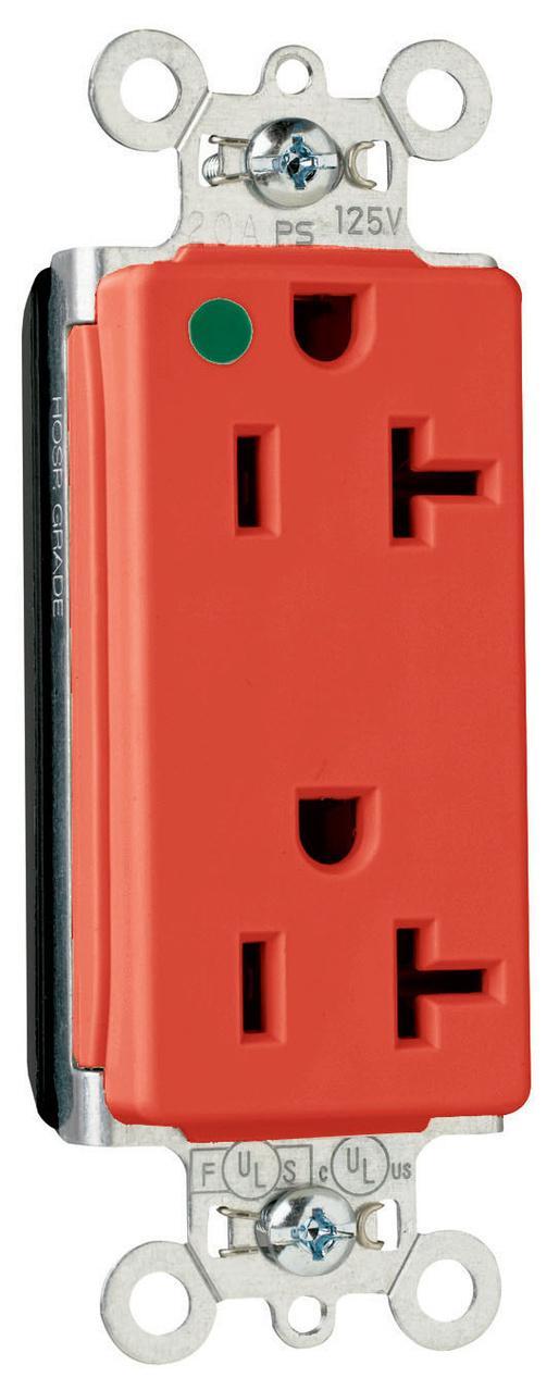 Pass & Seymour® PT26362HGRED Straight Blade Receptacles