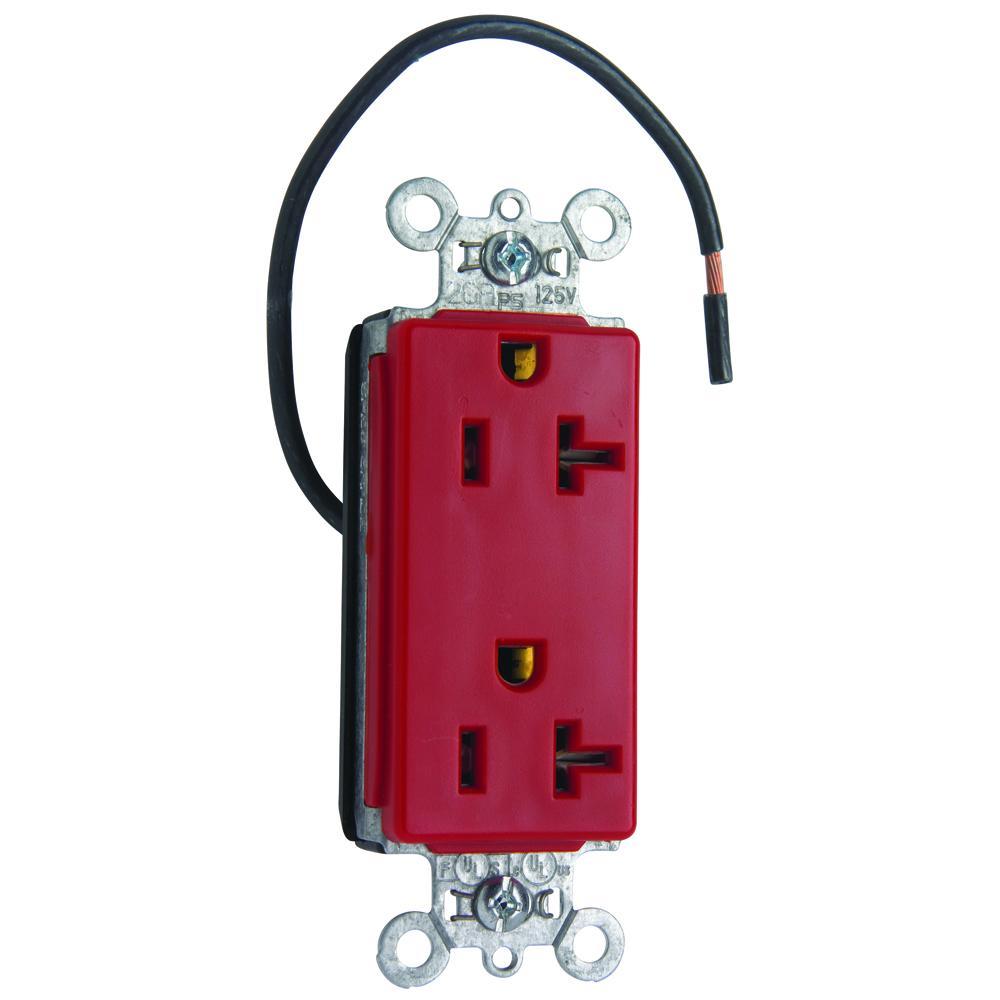 Pass & Seymour® PT26362SCRED Straight Blade Receptacles