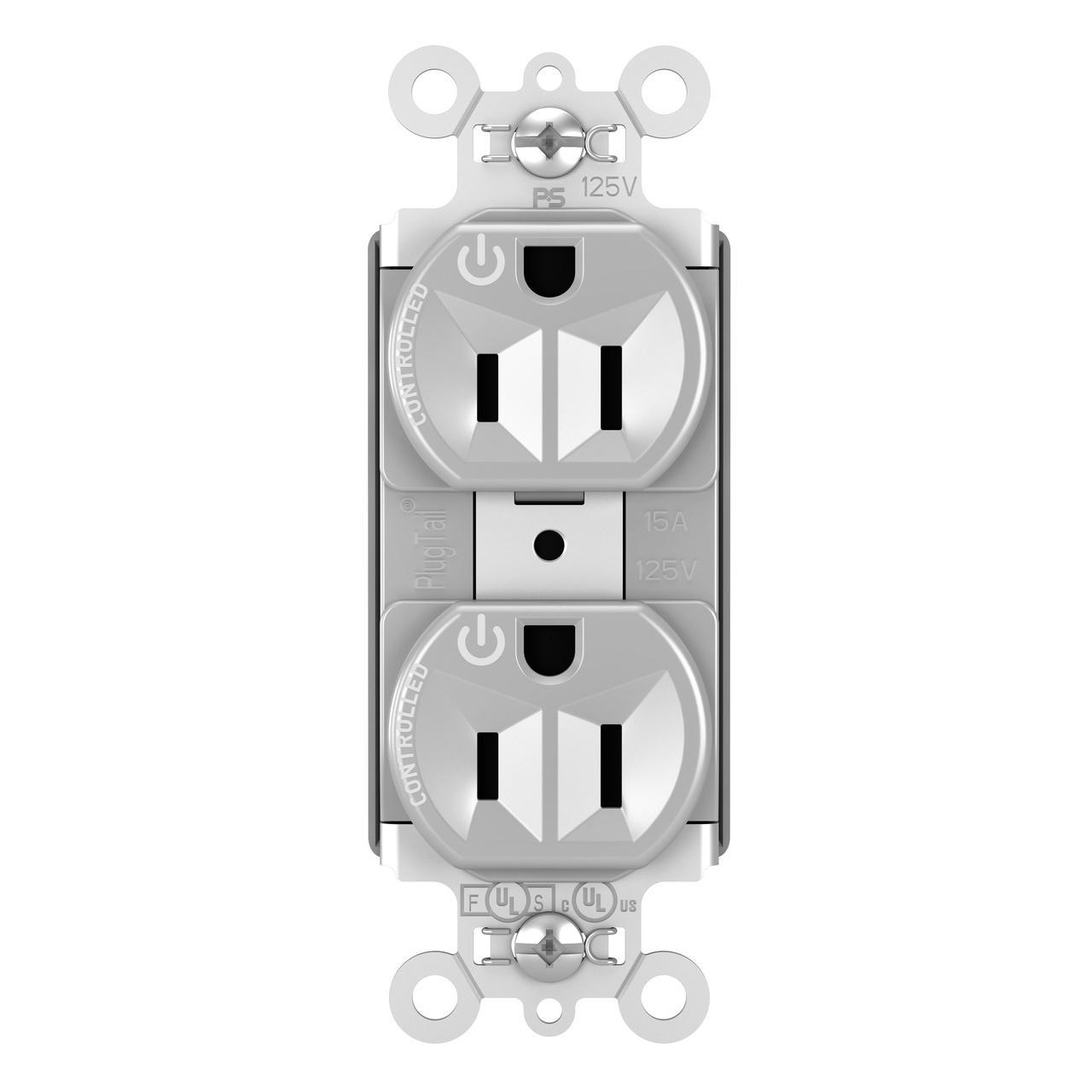 Pass & Seymour® PT5262CDGRY Straight Blade Receptacles