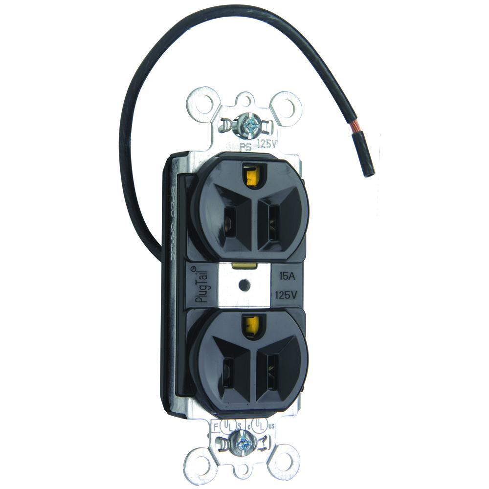 Pass & Seymour® PT5262SCBK Straight Blade Receptacles