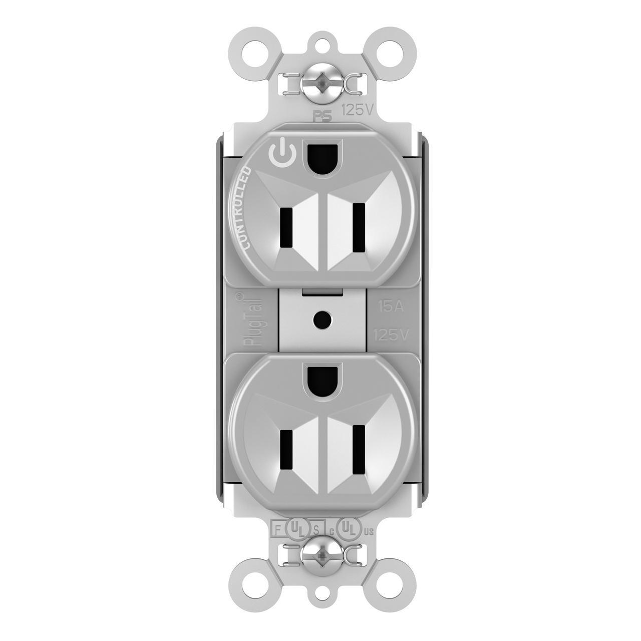 Pass & Seymour® PT5262SCCHGRY Straight Blade Receptacles