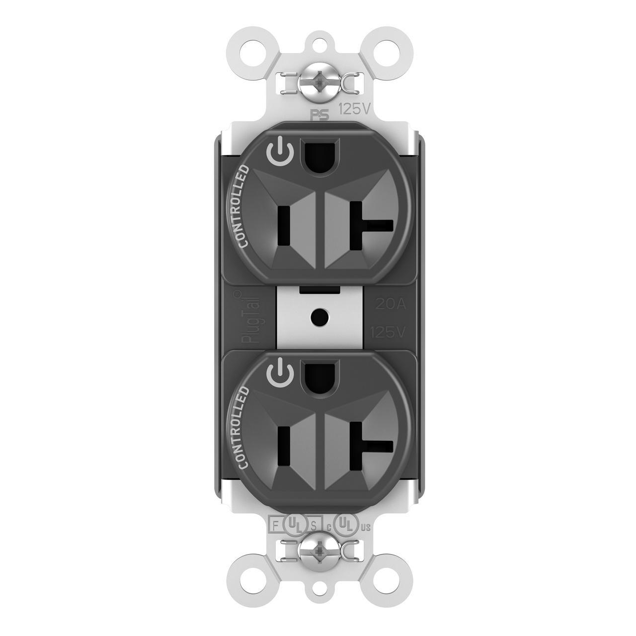 Pass & Seymour® PT5362CDBK Straight Blade Receptacles