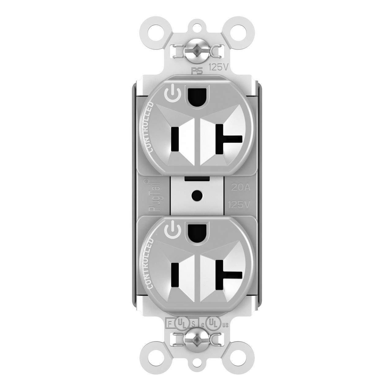 Pass & Seymour® PT5362CDGRY Straight Blade Receptacles
