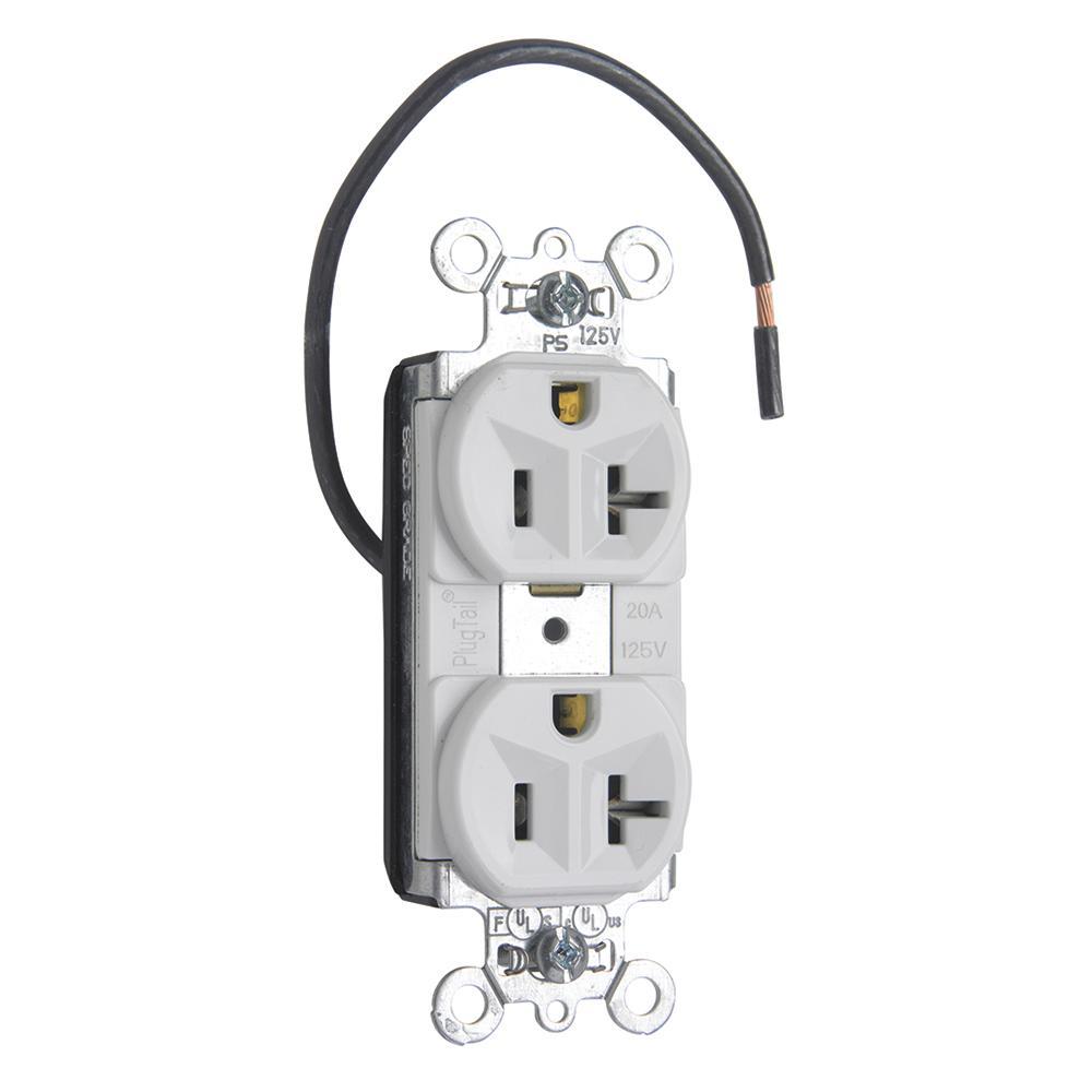 Pass & Seymour® PT5362SCW Straight Blade Receptacles