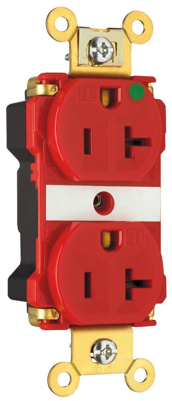Pass & Seymour® PT8300ILRED Straight Blade Receptacles