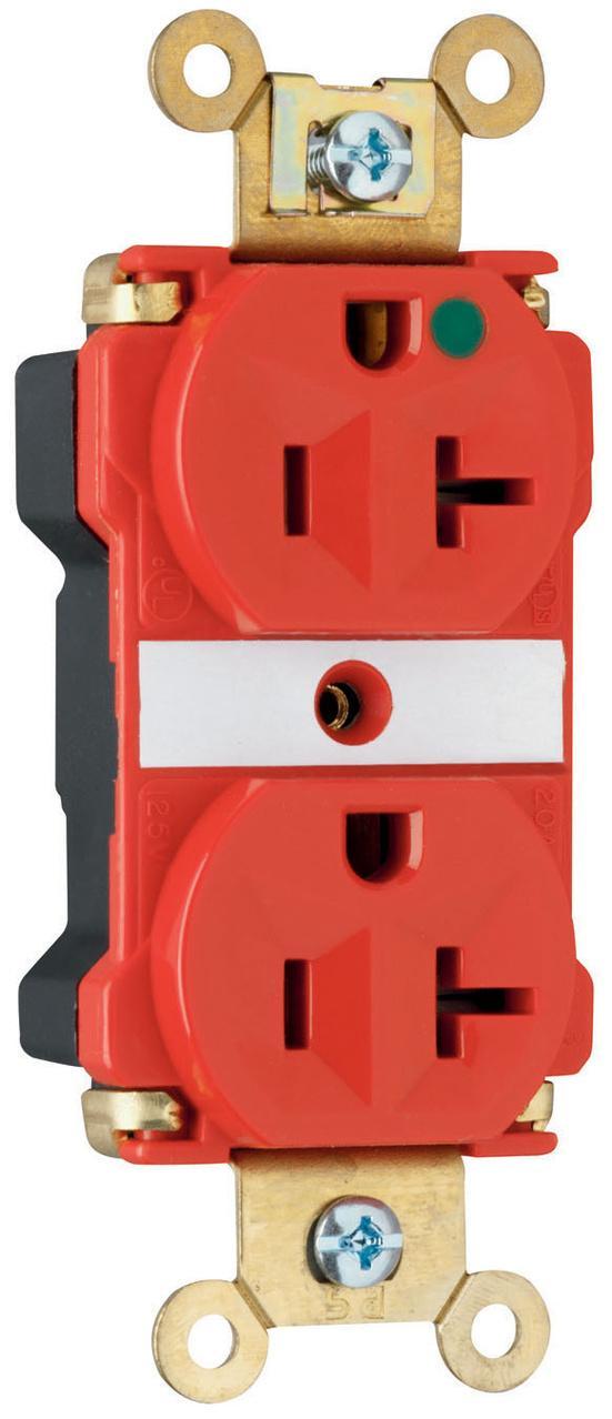 Pass & Seymour® PT8300RED Straight Blade Receptacles