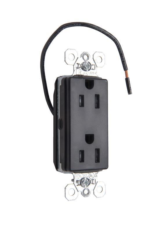 Pass & Seymour® PTTR26262SCBK Straight Blade Receptacles