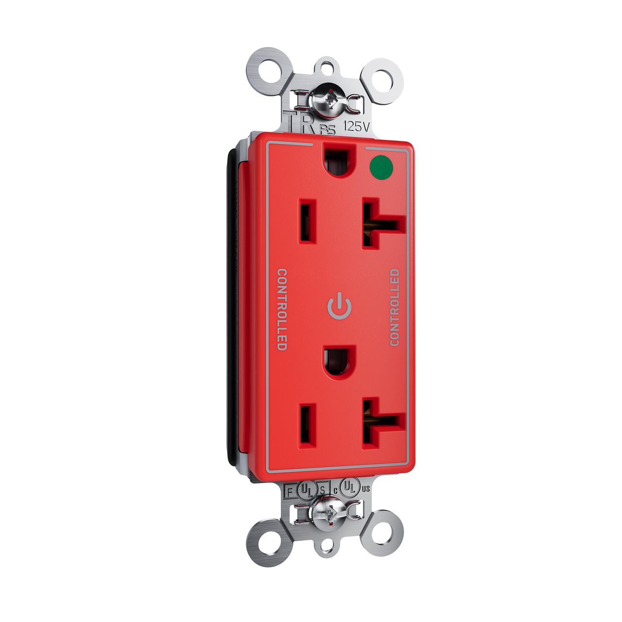 Pass & Seymour® PTTR26362HGCDRED Straight Blade Receptacles